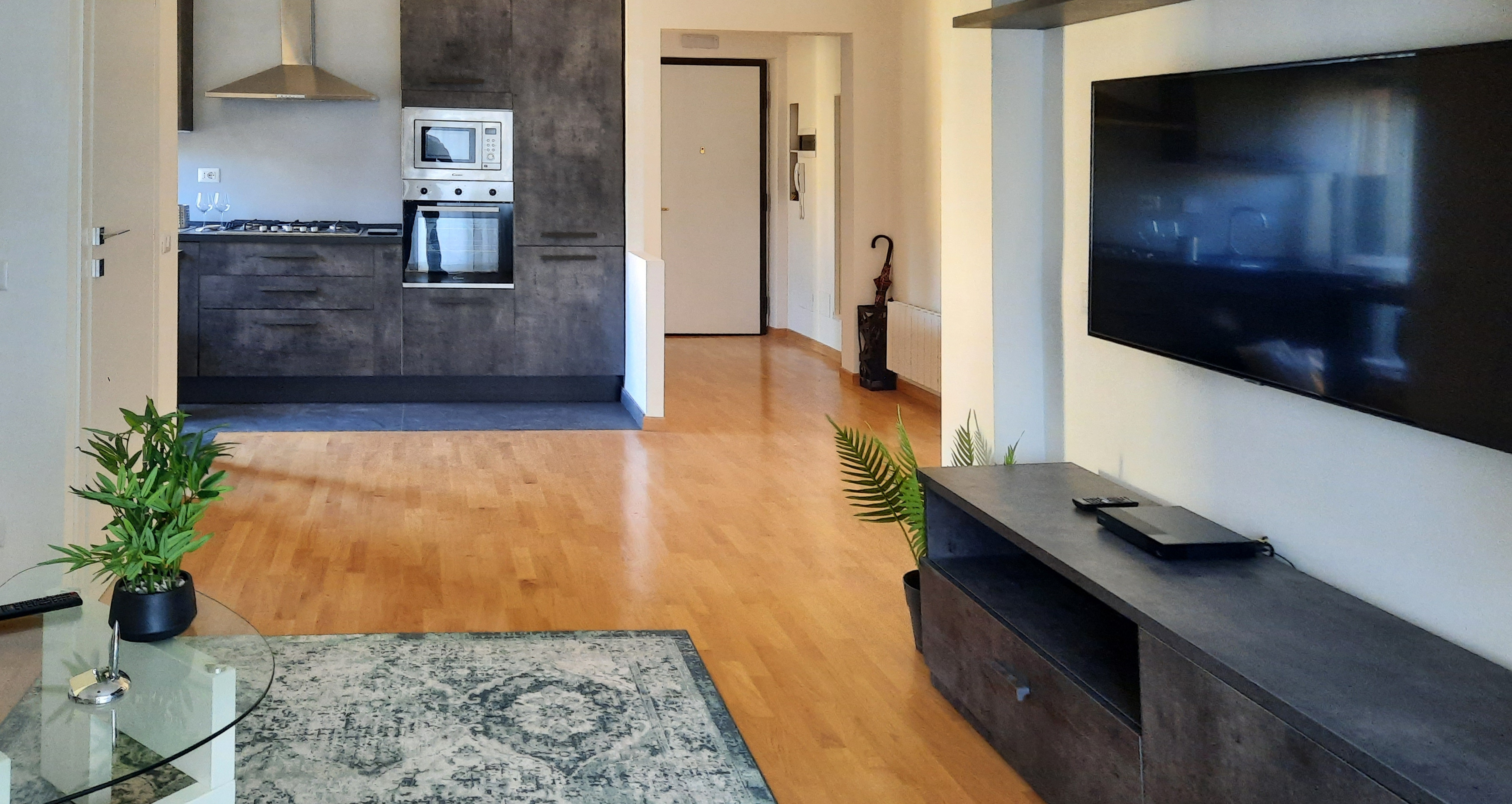 Living room and kitchenette